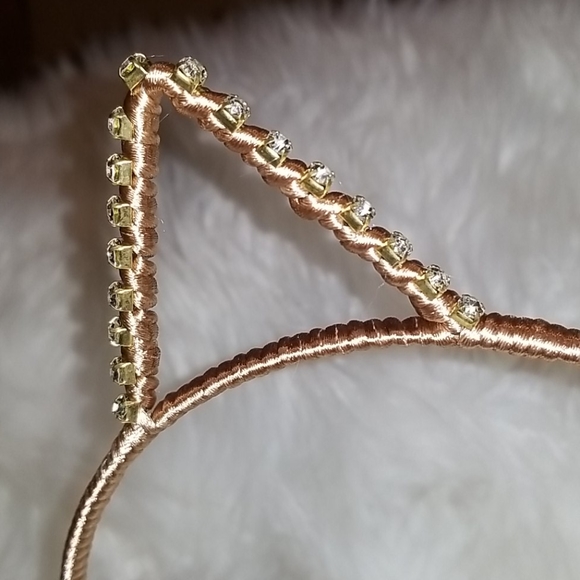 Ear Warmers# Cute Cat Ear 😺Rhinestones Ear Muffs - Picture 8 of 9